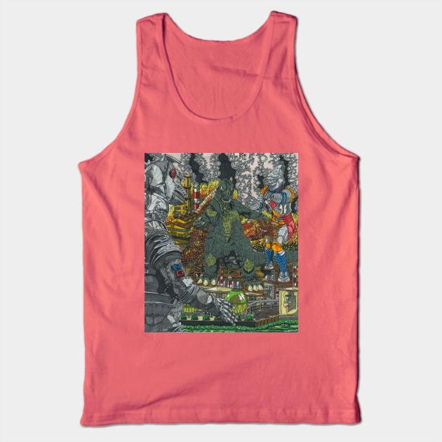 The Terror of Godzilla Tank Top by SnowFlake Comix
